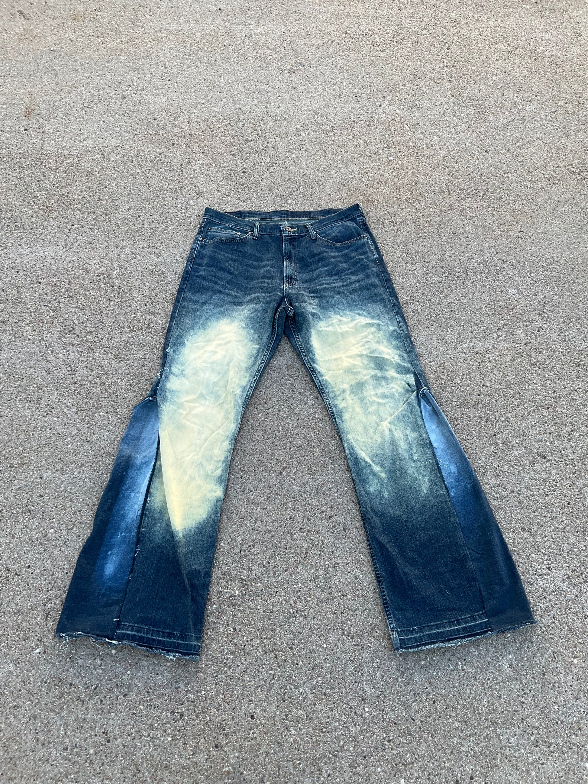 Bleached Leg Denim Pants