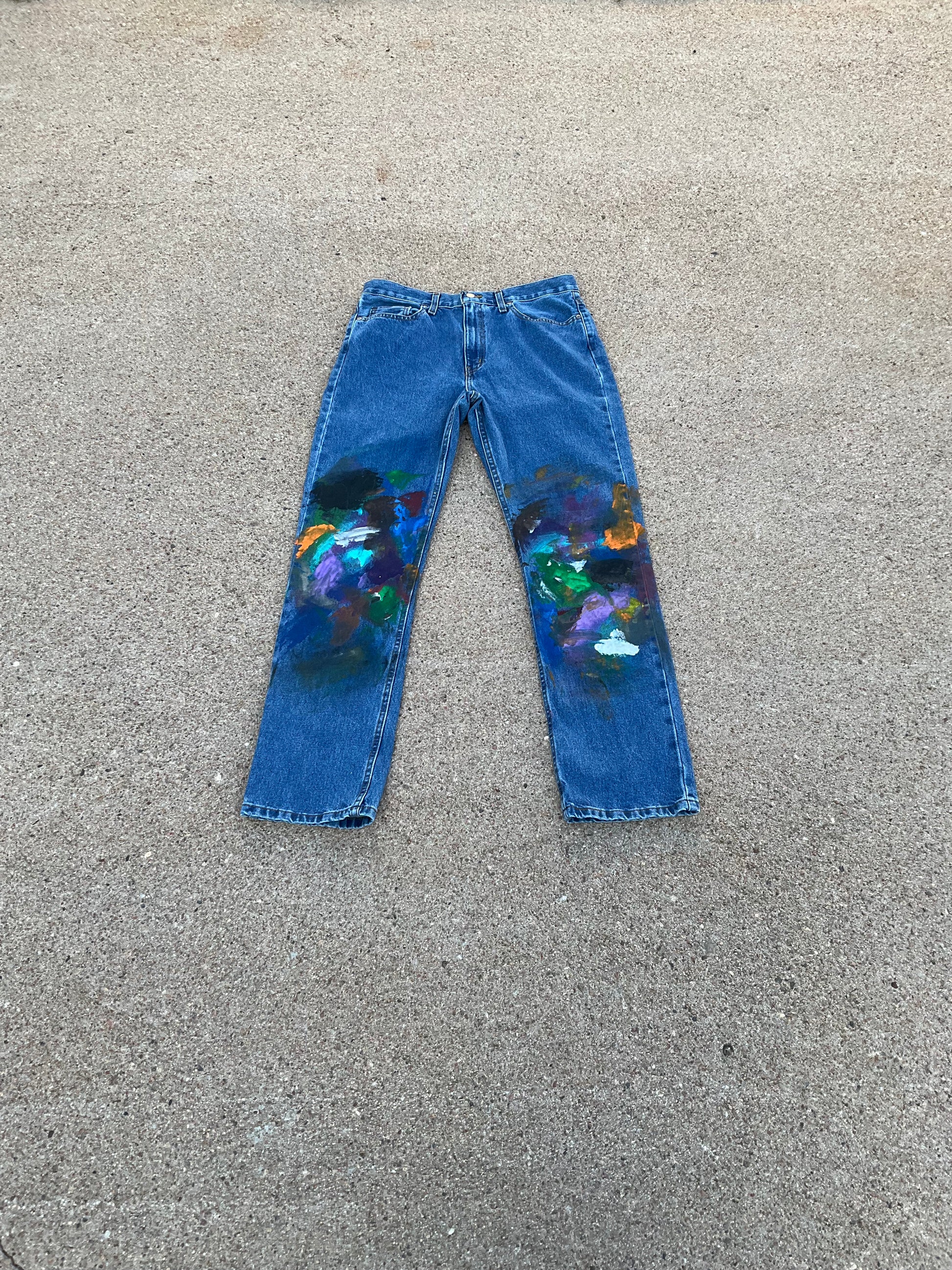 Paint Canvas Denim Pants