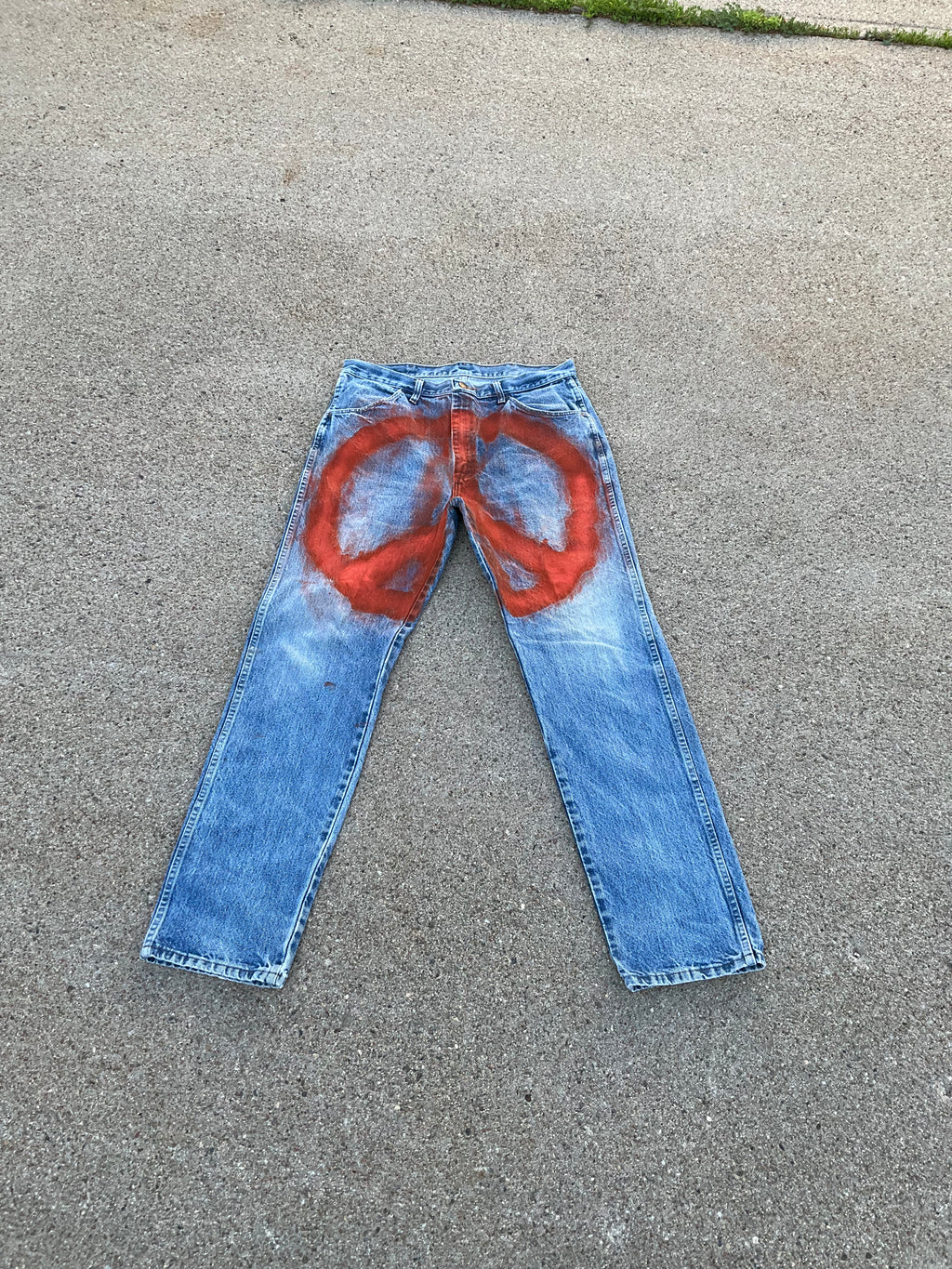 Peace Sign Denim Pants