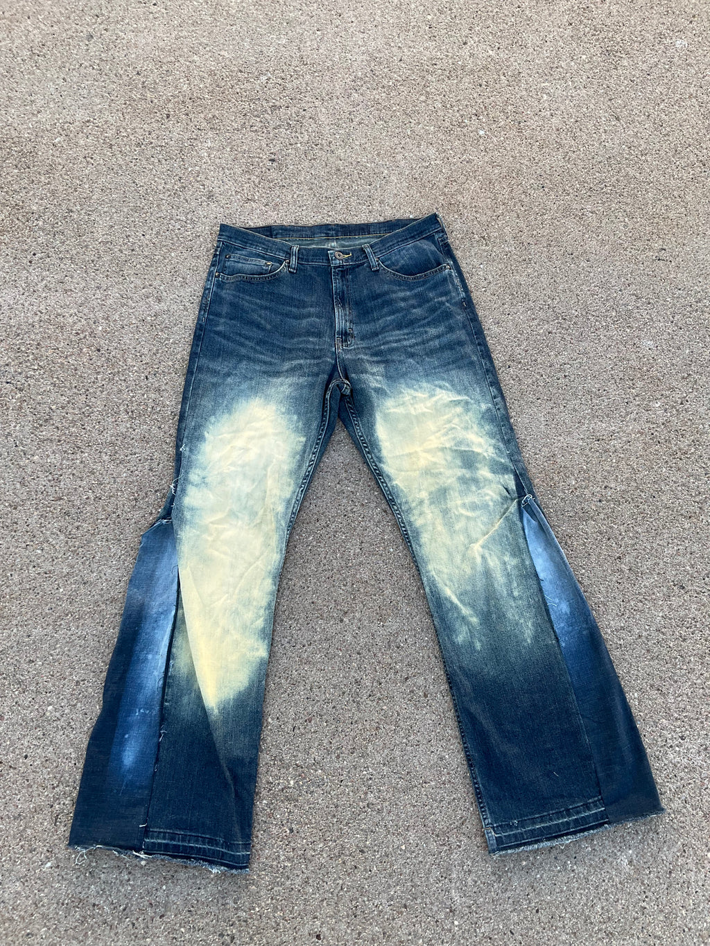 Bleached Leg Denim Pants
