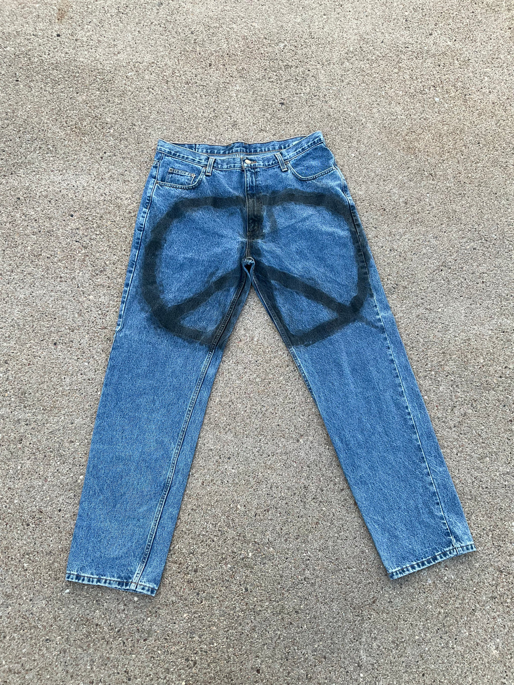 Peace Sign Denim Pants