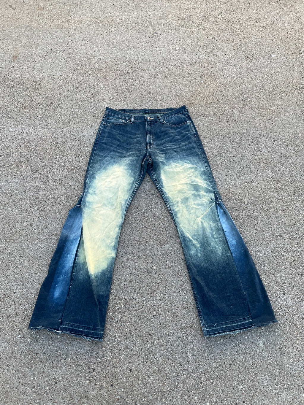 Bleached Leg Denim Pants