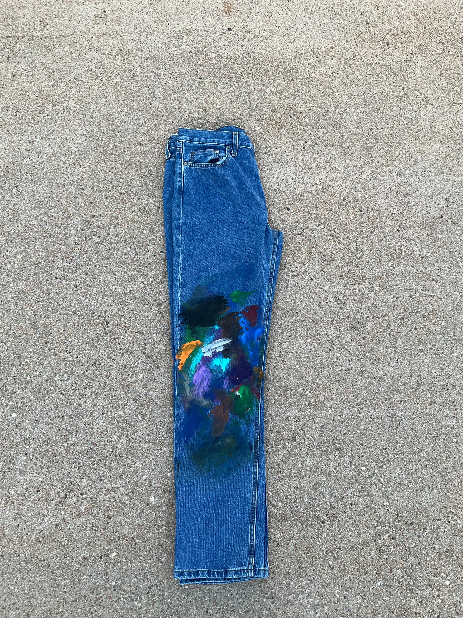 Paint Canvas Denim Pants