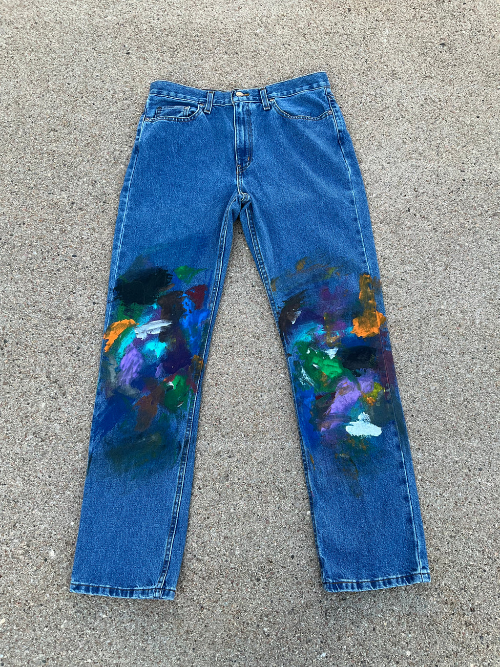 Paint Canvas Denim Pants
