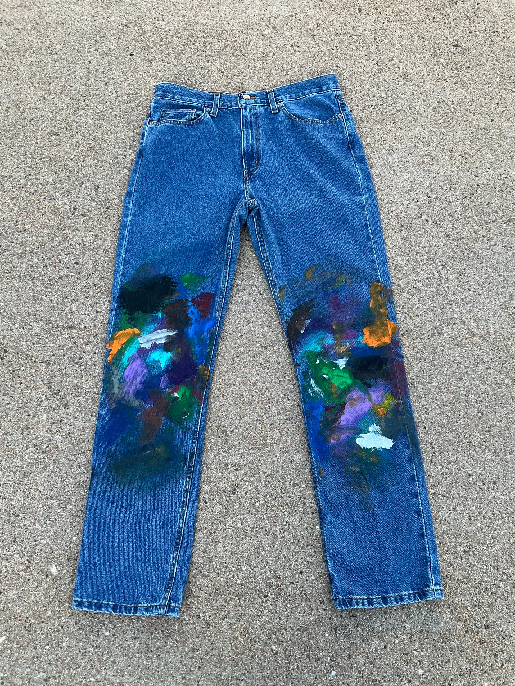 Paint Canvas Denim Pants