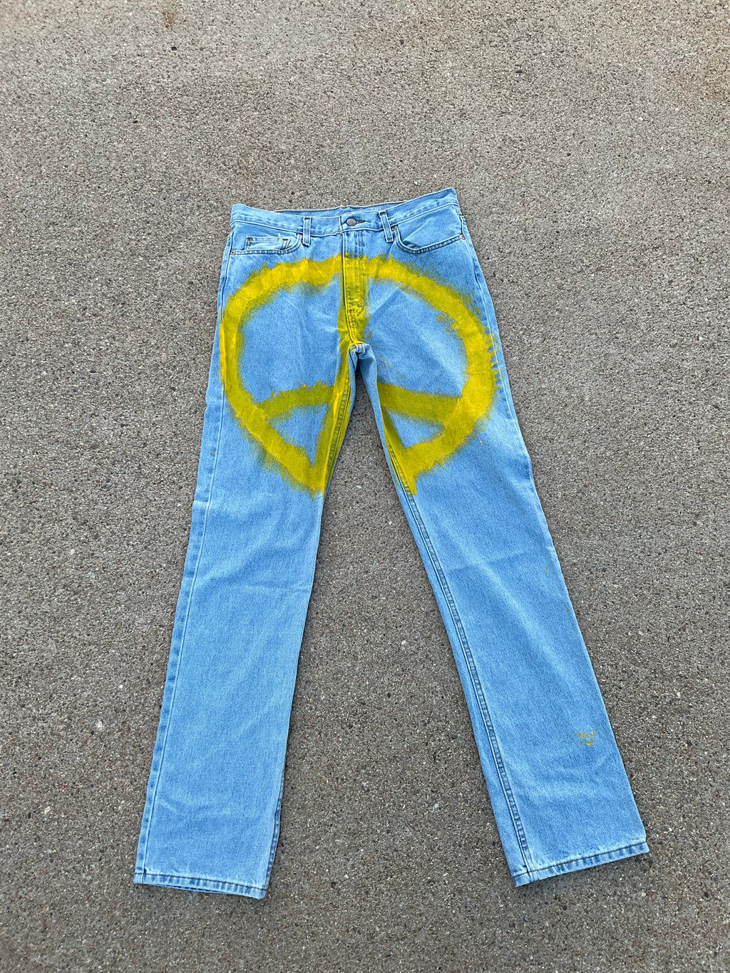 Peace Sign Denim Pants