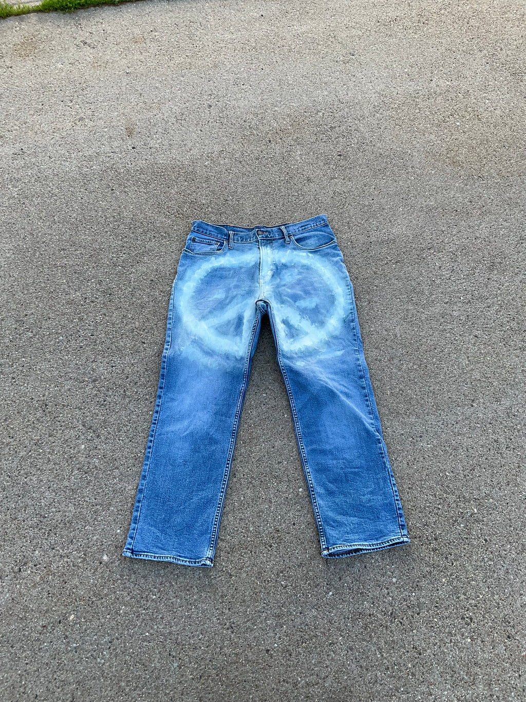 Peace Sign Denim Pants