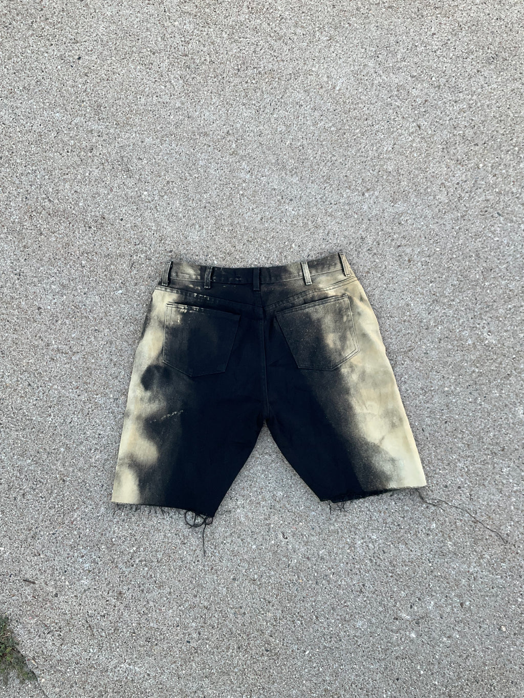 Bleached Side Leg Denim Shorts